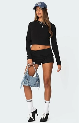 Edikted Meg Fold Over Shorts