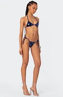Lilly Sequin Triangle Bikini Top