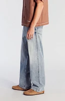 PacSun Light Indigo Slub Baggy Jeans