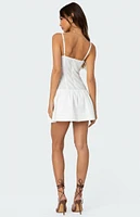 Edikted Lacey Linen Look Mini Dress