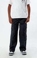 Pacsun Kids Stretch Black Porter Baggy Cargo Pants