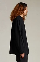 Fear of God Essentials Jet Black Long Sleeve T-Shirt