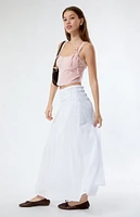 LA Hearts Cotton Tiered Maxi Skirt