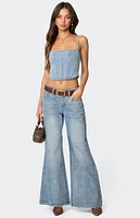 Edikted Tennessee Denim Corset