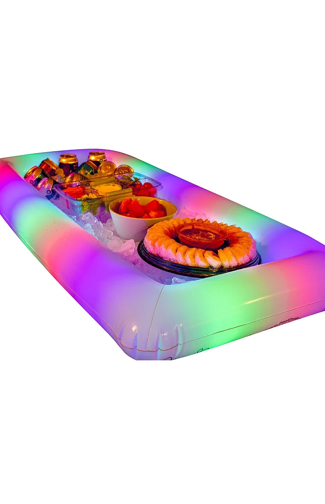 PoolCandy Inflatable Illuminated LED Buffet Pool Cooler