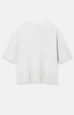 Fear of God Essentials Cloud White Waffle Knit Short Sleeve T-Shirt