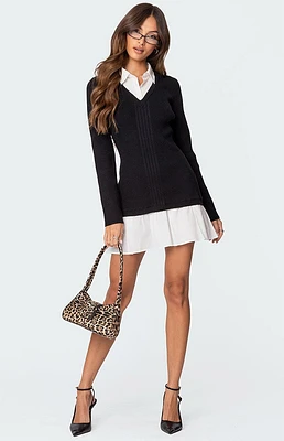 Edikted Two One Collared Sweater Dress