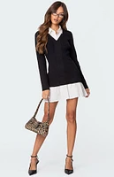 Edikted Two One Collared Sweater Dress