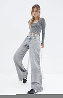 PacSun Lena Gray Low Rise Super Baggy Jeans