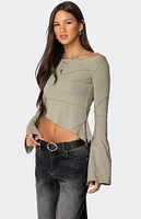 Edikted Maura Boat Neck Asymmetric Top