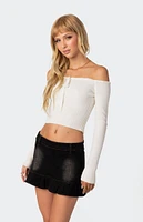 Edikted Dawna Tie Front Knit Top