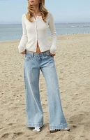 John Galt White Athelia Pointelle Cardigan