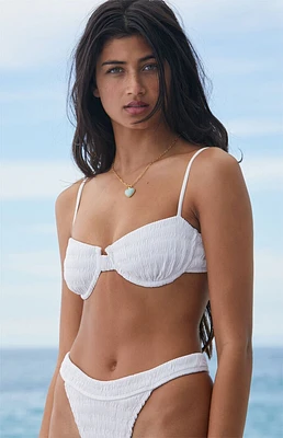 PacSun Eco White Lucia Scrunch Underwire Balconette Bikini Top