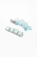 LA Hearts 2 Pack Blue Butterfly Star Hair Clips