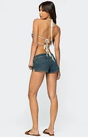 Edikted Naia Backless Crochet Top