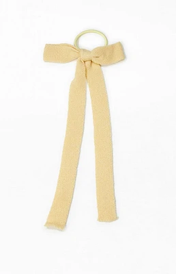 Yellow Bow Hair Tie
