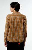 Brixton Charter Linen Blend Plaid Shirt