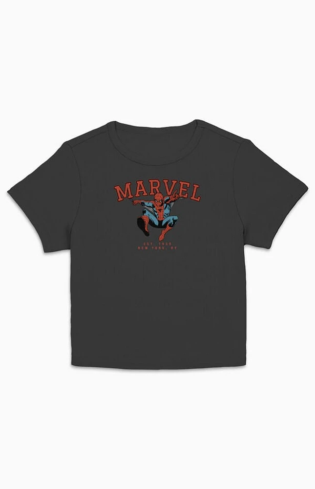 Marvel Spider-Man Collegiate Cropped T-Shirt