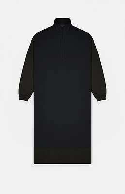 Fear of God Essentials Women's Jet Black Nylon Fleece Mock Neck Sweater Dress