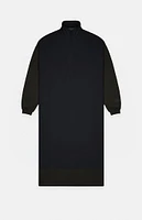 Fear of God Essentials Women's Jet Black Nylon Fleece Mock Neck Sweater Dress