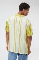 PacSun Gold Nouveau Stripe Woven Camp Shirt