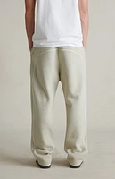 Fear of God Essentials Heather Stone & Cloud White Relaxed Fleece Sweatpants