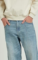 PacSun Medium Indigo Pieced Baggy Jeans