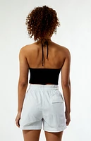 adidas White 3-Stripes Woven Shorts