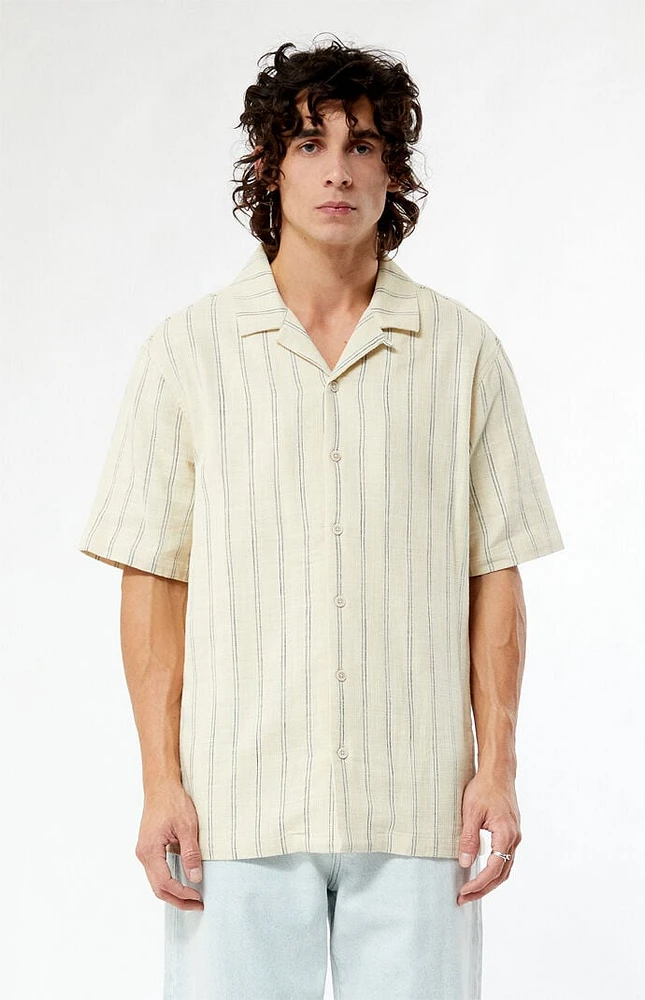 PacSun Terry Woven Striped Camp Shirt