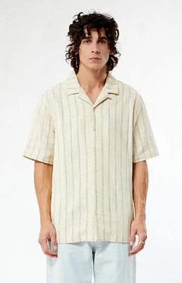 Terry Woven Striped Camp Shirt
