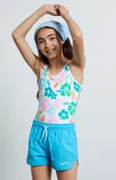 PacSun Kids Multi Hibiscus One Piece Swimsuit