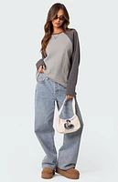 Edikted Me Time Oversized Waffle Top