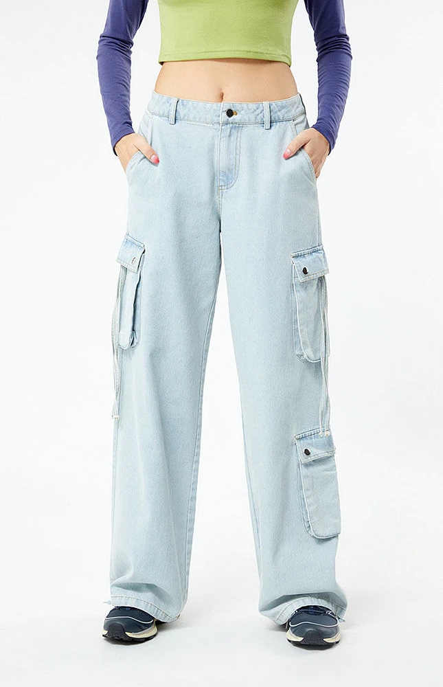 Light Ties Low Rise Pull-On Jeans
