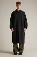 Fear of God Essentials Black Nylon Trench Coat