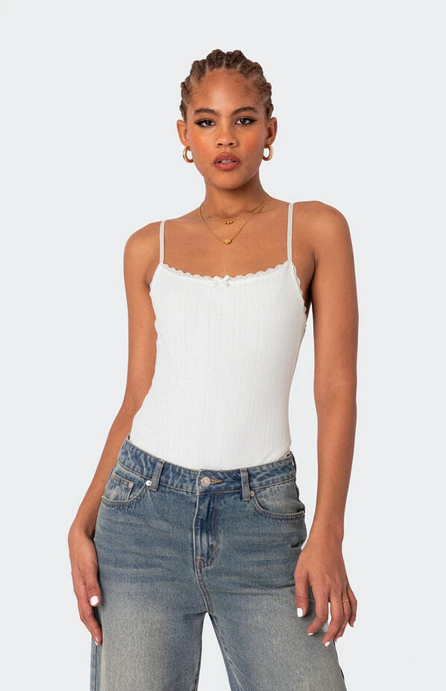 Edikted Krysten Lacey Pointelle Bodysuit