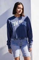 John Galt Navy New York Long Sleeve T-Shirt