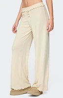 Edikted Posy Ruffle Pointelle Pants