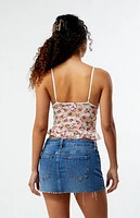 Pacsun Stretch Dark Indigo Micro Denim Mini Skirt