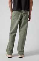 Pacsun Olive Overdyed Baggy Jeans