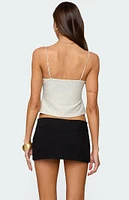 Edikted Metallic and Sequin Texture Tank Top