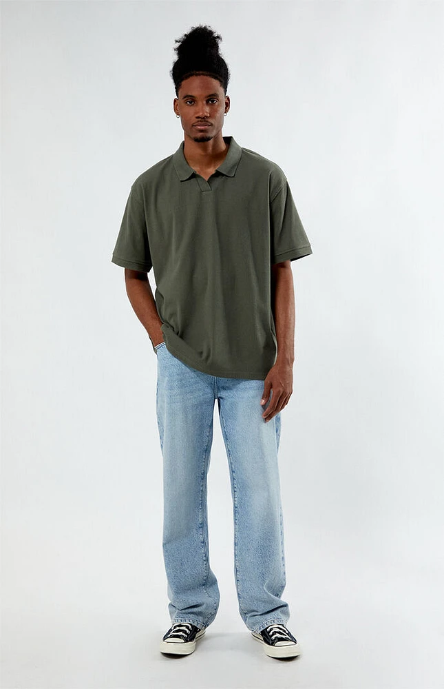 PacSun Rib Open Polo Shirt