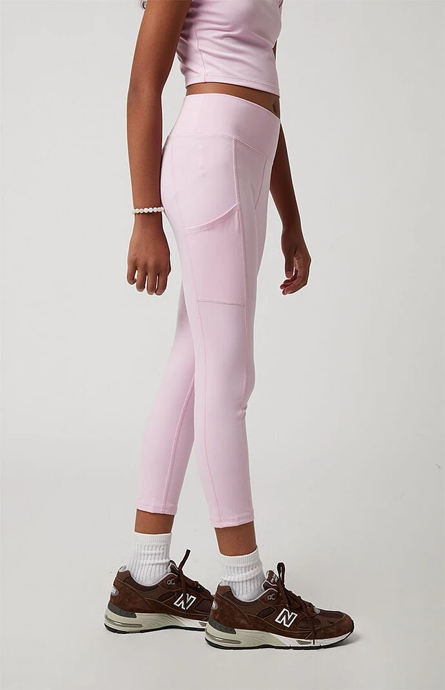 PAC 1980 Kids WHISPER Active Pink Pocket Yoga Pants