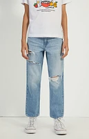 PacSun Kids Medium Indigo Ripped '90s Straight Leg Jeans