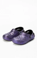 Crocs Kids Classic Lined Space Glitter Glow The Dark Clogs