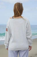 John Galt Erica Off-The-Shoulder Newport Sweatshirt