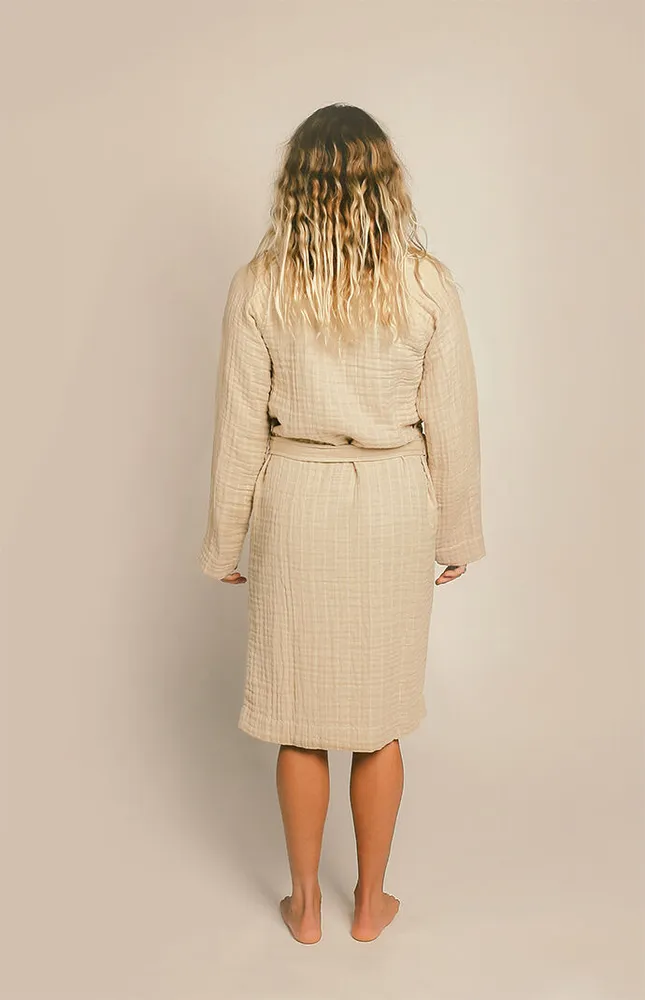 Organic Sand Gauzy Robe