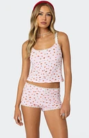 Edikted Strawberry Girl Printed Tank Top