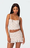 Edikted Maria Lace Cupped Tank Top