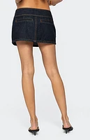 Edikted Mayanne Denim Mini Skirt