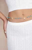 Ettika Starfish & Turquoise Bead Waist Chain